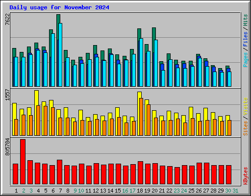 Daily usage for November 2024