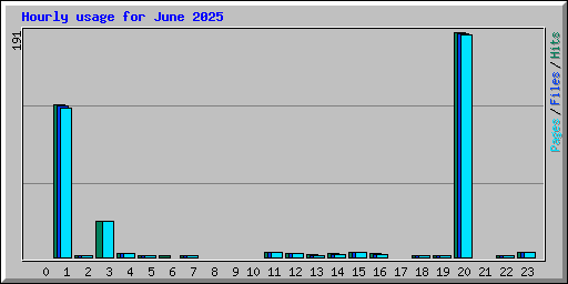 Hourly usage for June 2025