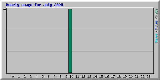 Hourly usage for July 2025