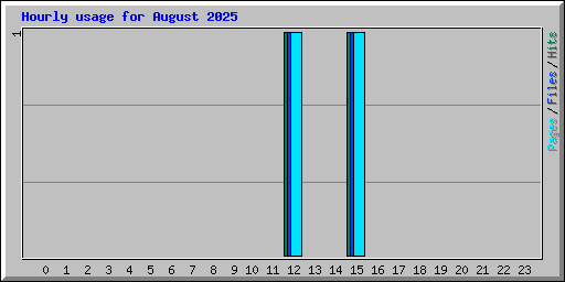 Hourly usage for August 2025