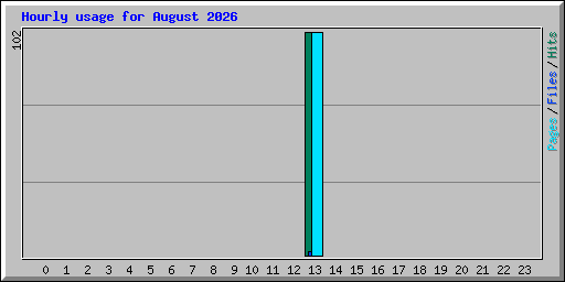 Hourly usage for August 2026
